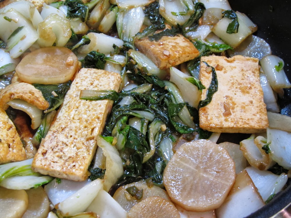 Stir Fry Recipes Recipe For Stir Fry Bok Choy And Daikon On Crispy Tofu