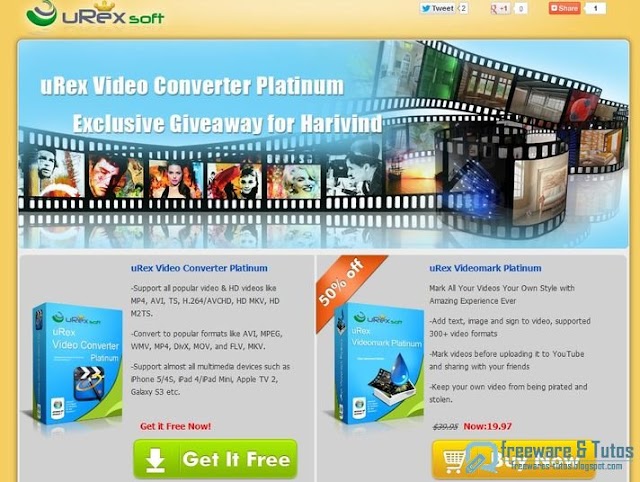 Offre promotionnelle : uRex Video Converter Platinum gratuit ! (6ème édition)