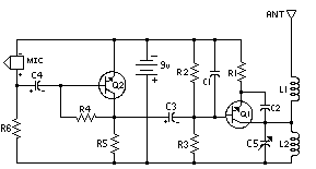 Simple FM transmitter with 2N3904 - Electronic Circuit