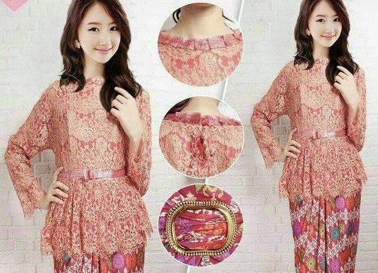 Model Kebaya Wisuda Modern Warna Peach Cantik Model Kebaya Wisuda Modern Warna Peach Cantik