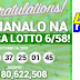 P1.180-B 6/58 Ultra Lotto, nasungkit na ng dalawang manlalaro