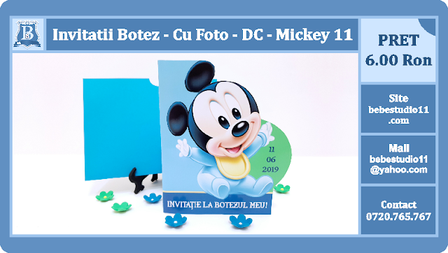 invitatii botez Mickey Mouse