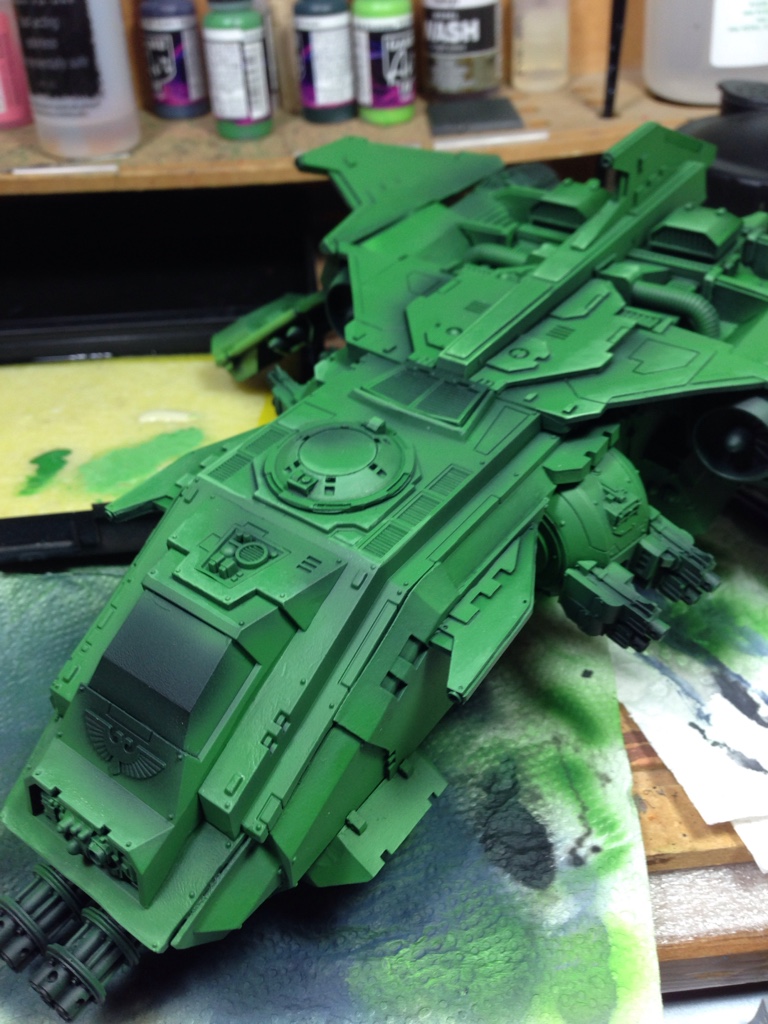 Sable and Spray Work in Progress Warhammer 40K Salamanders Fire