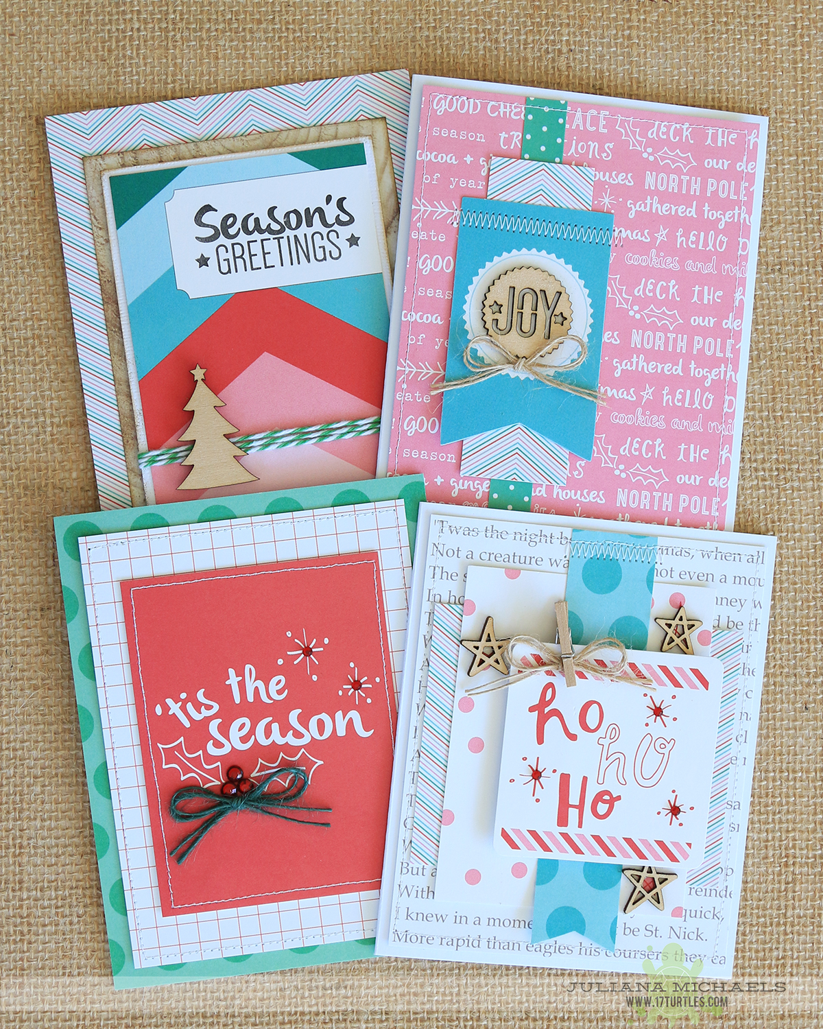 Christmas Card Ideas using Elle's Studio Good Cheer Collection by Juliana Michaels