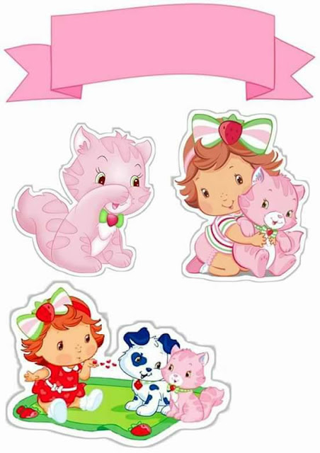 Fresita o Strawberry Shortcake Bebé: Toppers para Tartas, Tortas, Pasteles, Bizcochos o Cakes para Imprimir Gratis. Fresita o Strawberry Shortcake Bebé: Toppers para Tartas, Tortas, Pasteles, Bizcochos o Cakes para Imprimir Gratis.