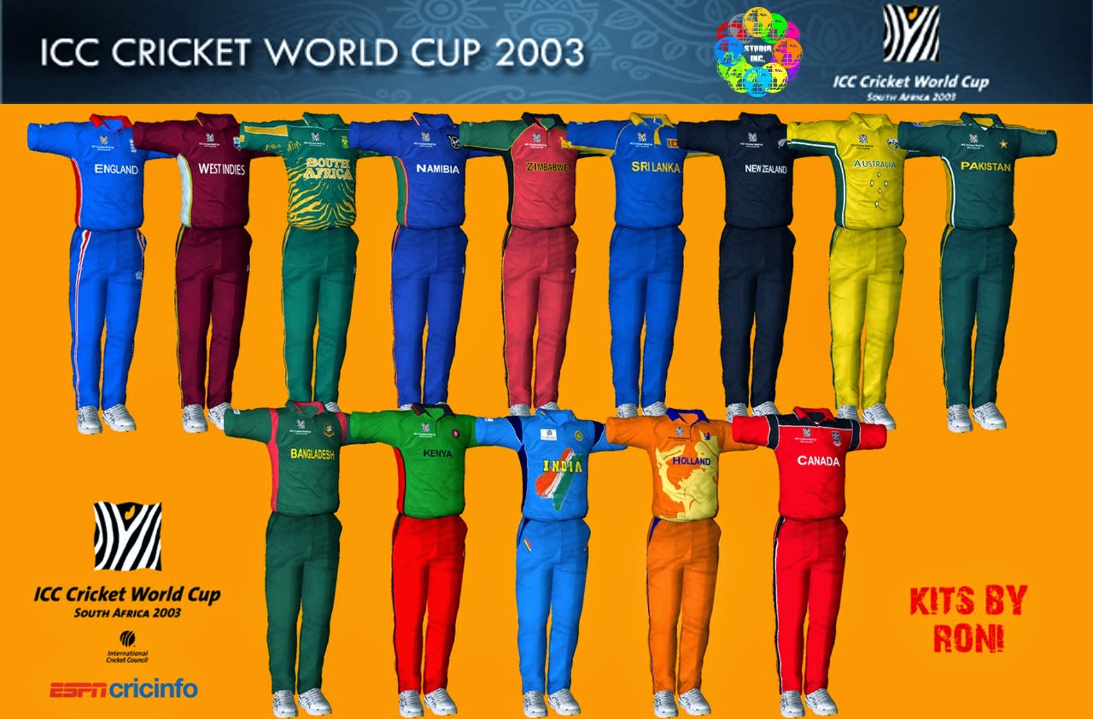 ICC WORLD CUP 2003 HD KITS