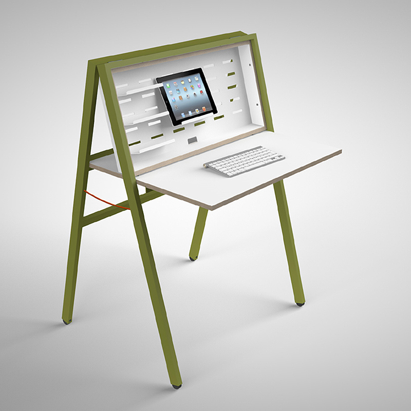 compact desk HIDEsk by Michael Hilgers