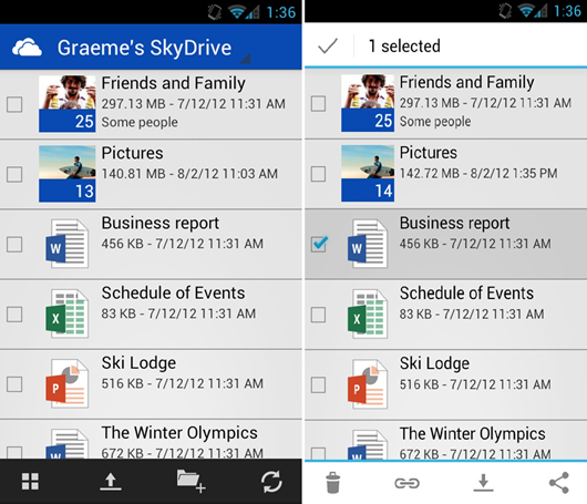 Microsoft Merilis Aplikasi Resmi SkyDrive untuk Android