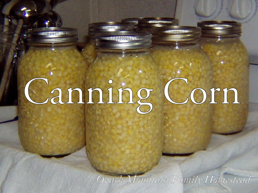 Ozark Mountain Family Homestead Canning Corn on the Cob