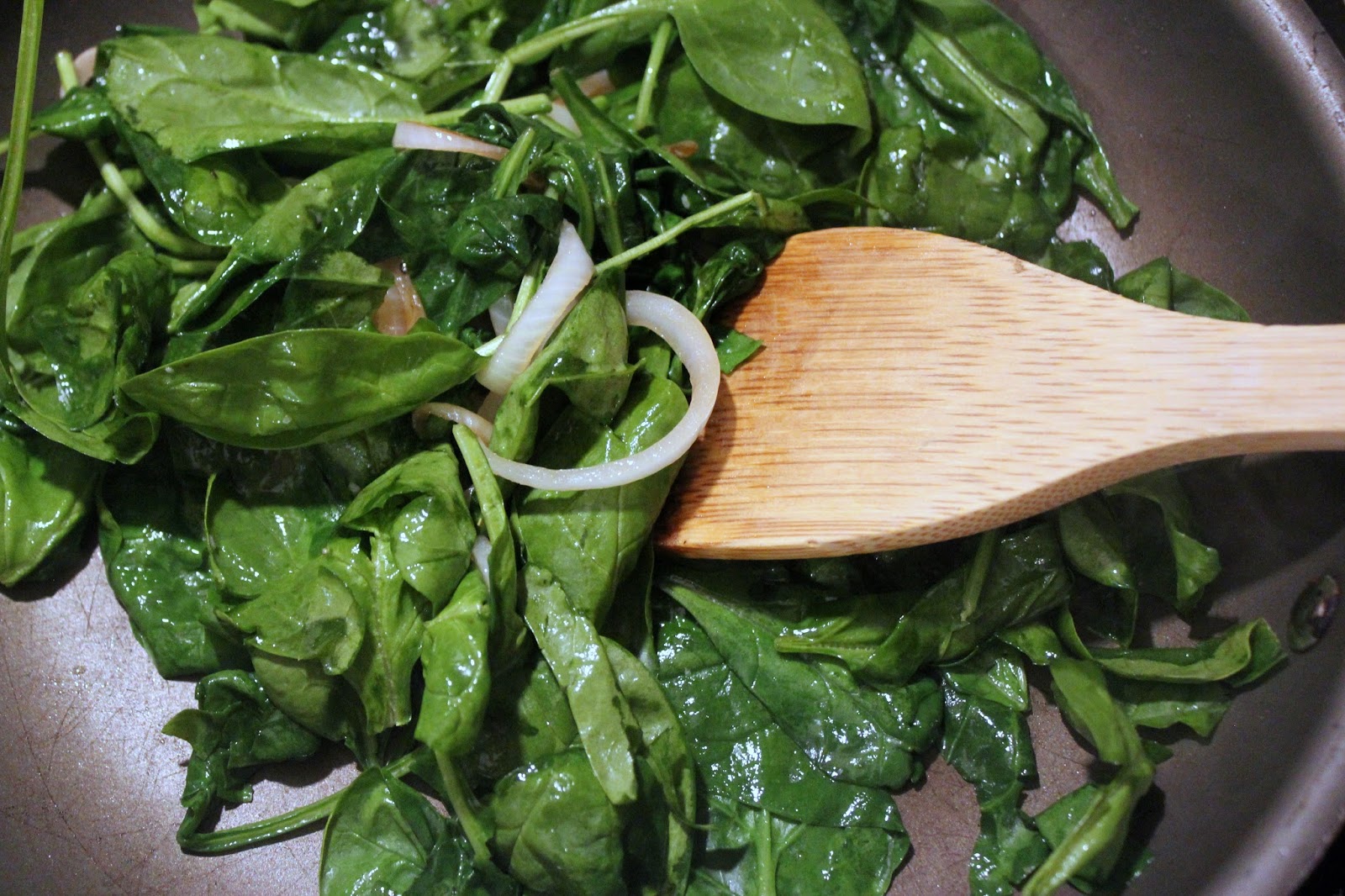 Healthy Superfood Recipe in Minutes Wilted Spinach with Onions Lille