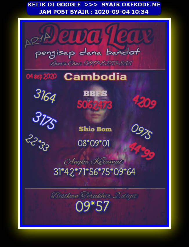 1 New Message Kode Syair Sydney 4 September 2020 Forum Syair Togel Hongkong Singapura Sydney