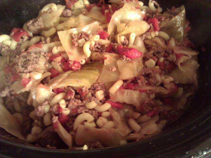Cookin With Evilone Crock Pot Cabbage Casserole (377 Calories)