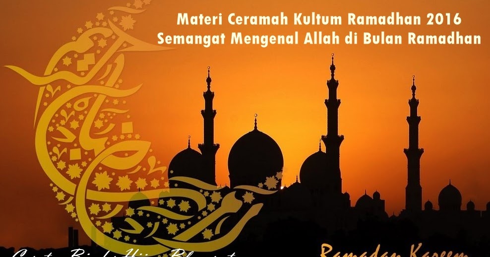 Contoh Contoh Ceramah Ramadhan - Contoh QQ