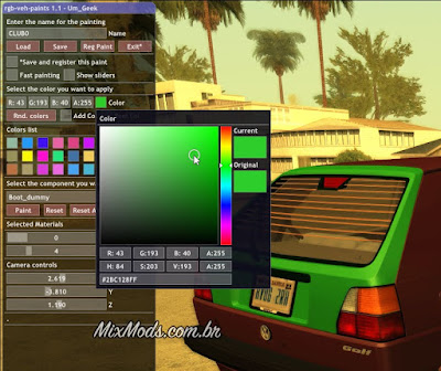 gta sa mod pintar carros color cars rgb