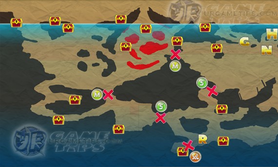 Hungry Shark World Pacific Islands Map Daily Chest Locations