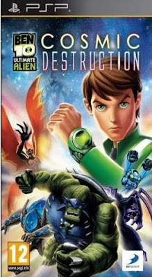 Ben 10 Ultimate Alien Cosmic Destruction PSP Game Cover Photo