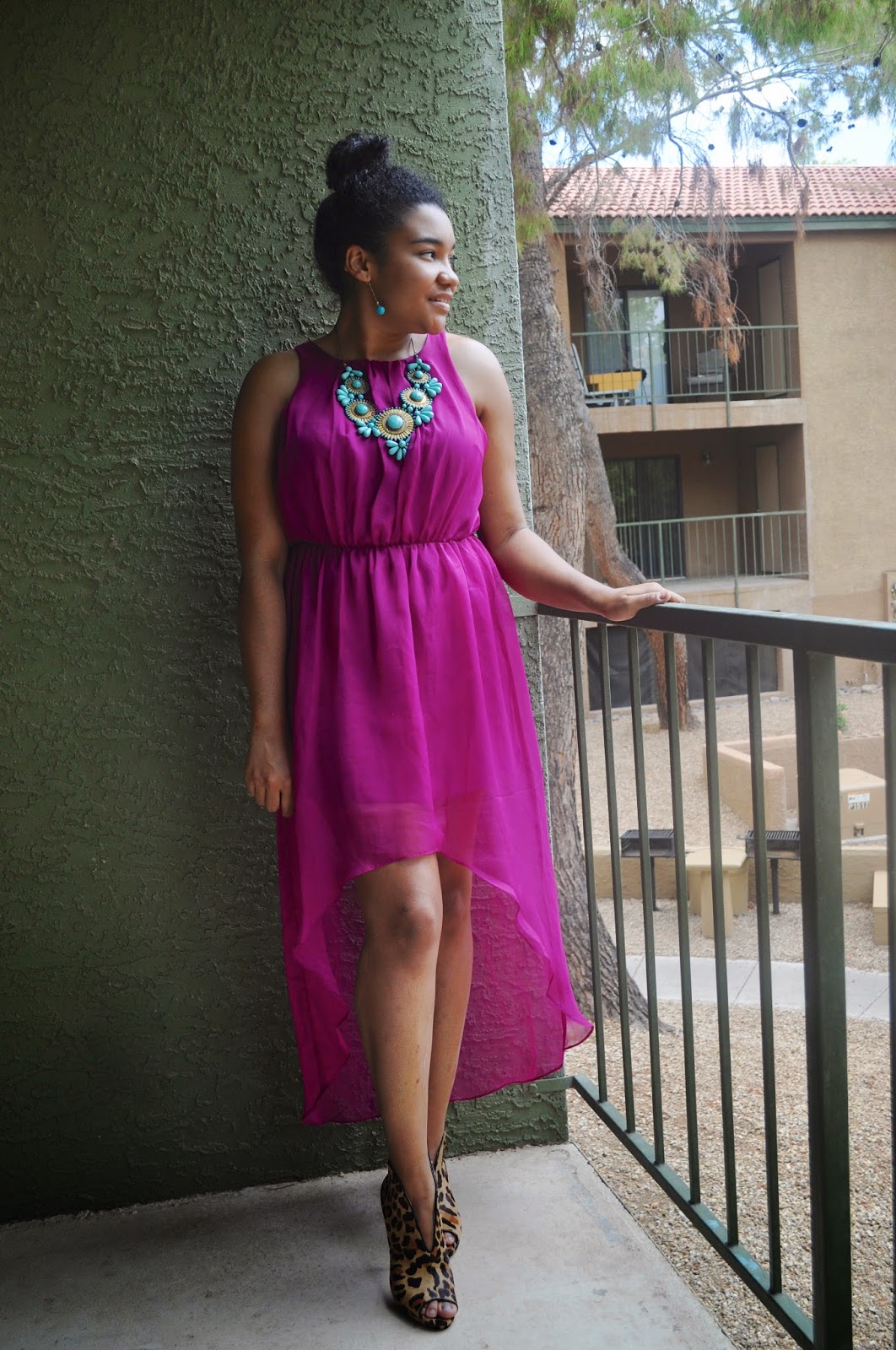 BLOG-UST 26! Pinspired OOTD: Fuschia Dress and Turquoise | All Size ...