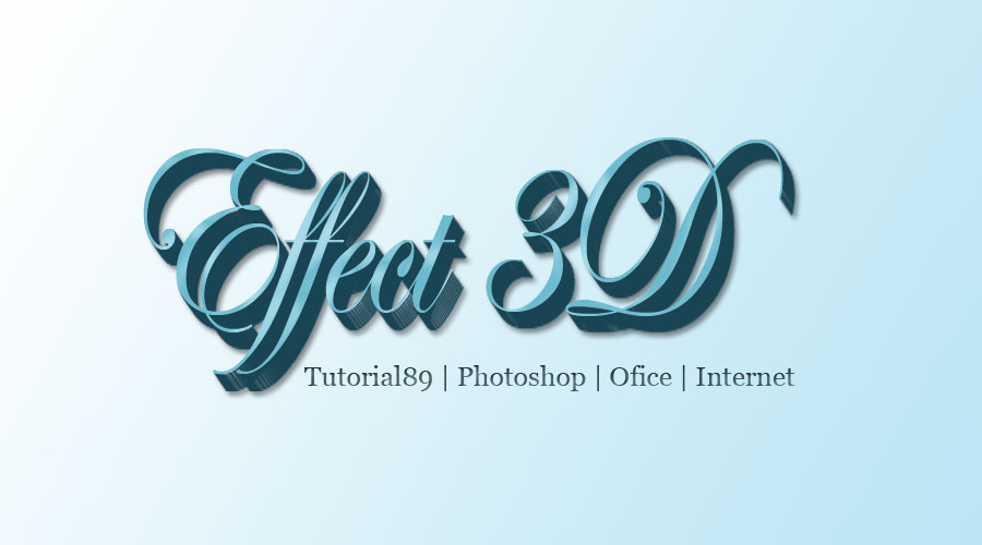 Cara mudah membuat tulisan 3D di Photoshop + Video 