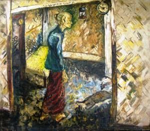 Lukisan Karya Affandi dengan Tema Unknown (Affandi) Lukisan Karya Affandi dengan Tema Unknown (Affandi) _ Tahun Pembuatan: 1949 _ Dimensi Karya: cm x cm x cm _ Deskripsi: Courtesy Museum Affandi