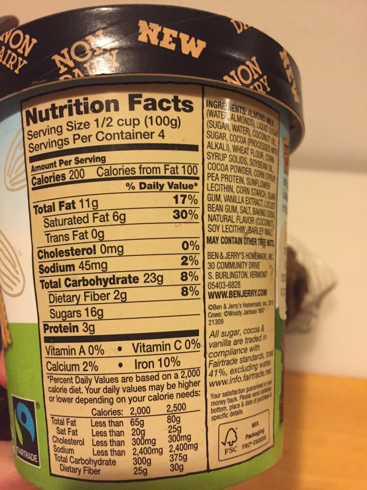 Ben & Jerry's NonDairy Chocolate Fudge Brownie