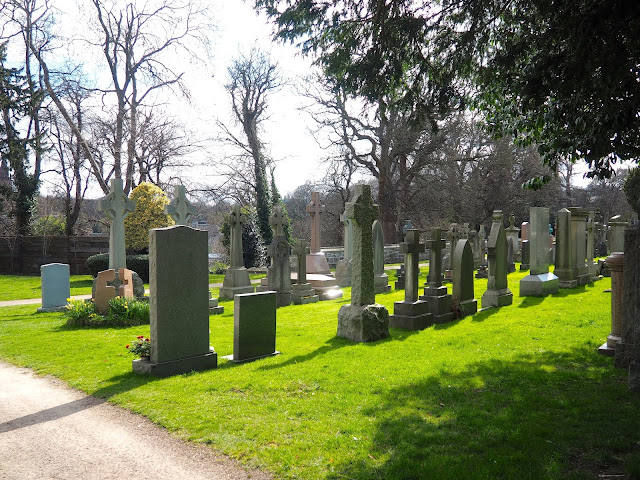 Headstones in a graveyard - Dean Village, Edinburgh