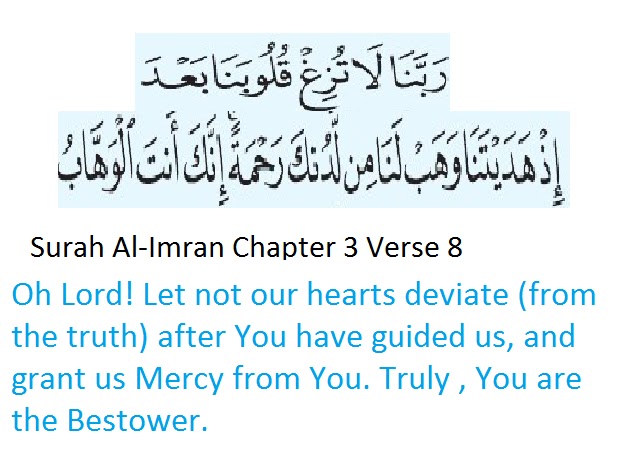 Ibrahim Online: Surah Al-Imran Chapter 3 Verse 8