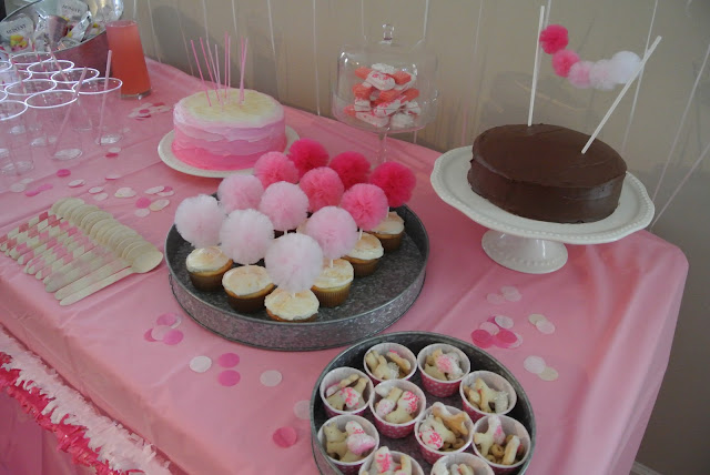 pink ombre first birthday party smash cake