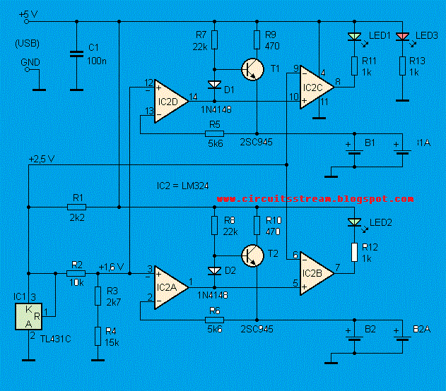 Simple Alkaline Cell Charger Circuit Diagram | Electronic Circuits Diagram