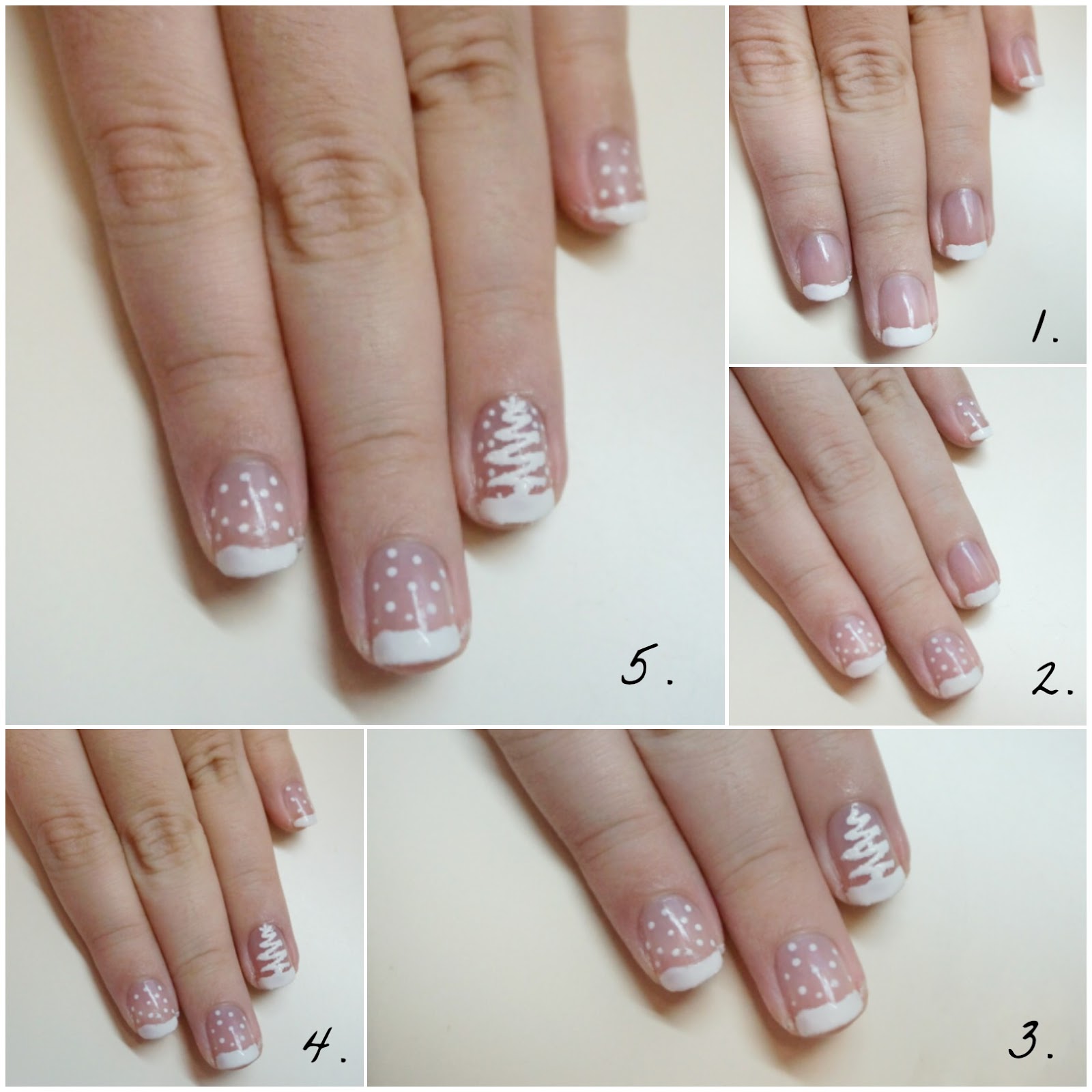 white christmas nails