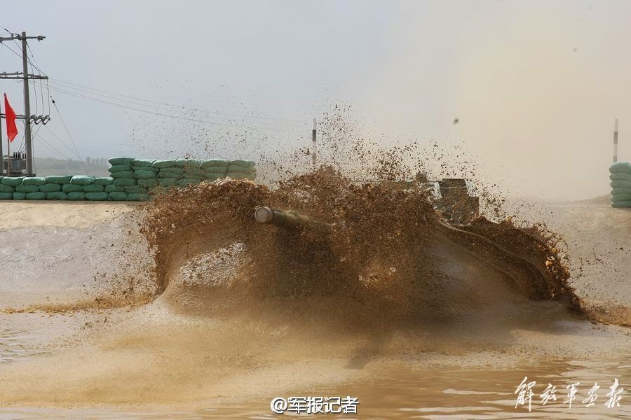 Asian Defence News Chinese PLA type 96A tank punches through slush