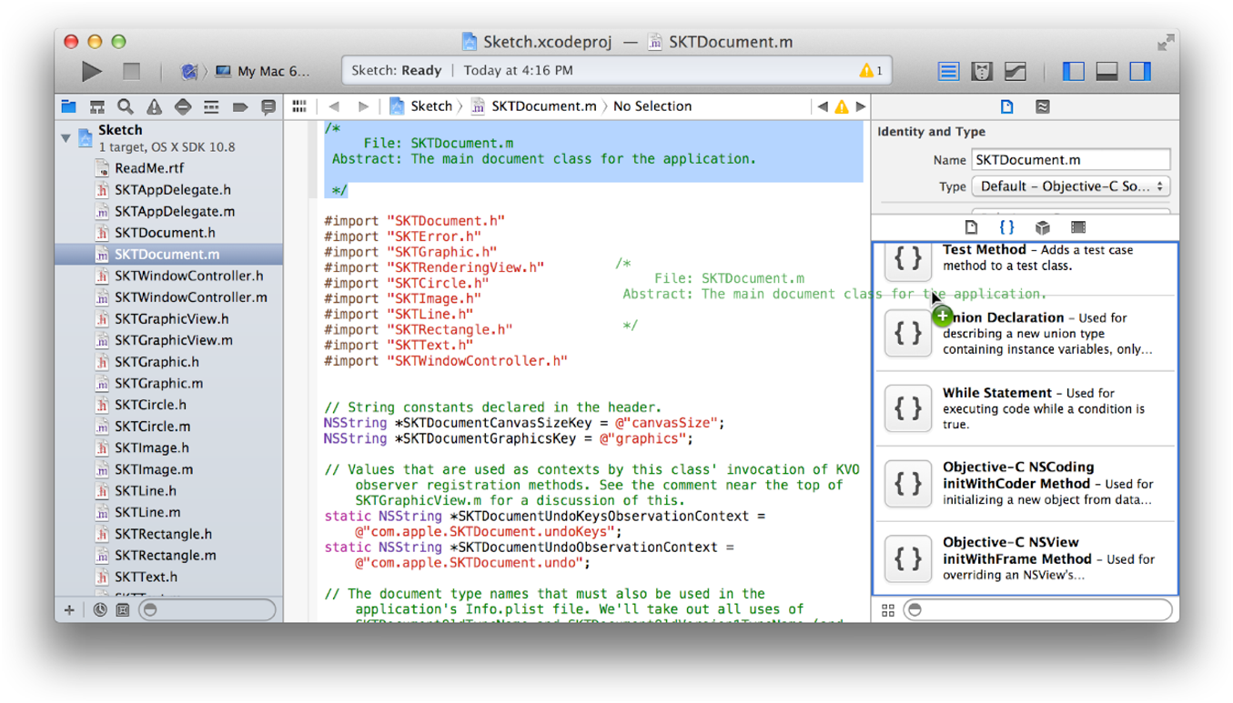 Droolfactory xcode code snippets are awesome
