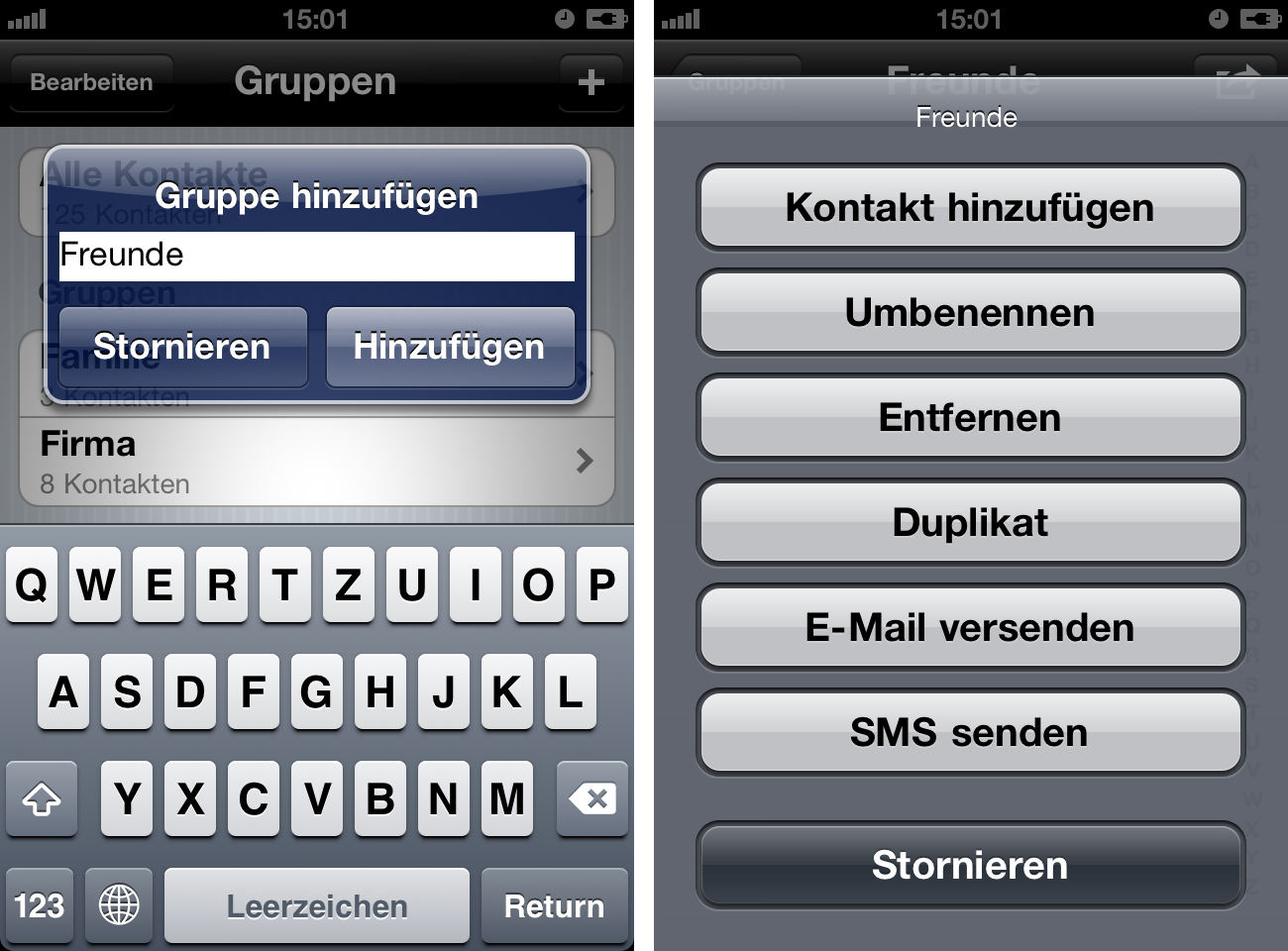 iPhone Kontaktgruppen erstellen | iPhone Kontakte