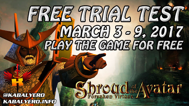 Shroud of the Avatar Free Trial Test (March 3 - 9, 2017)