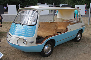The Shellette beach car with wicker seats