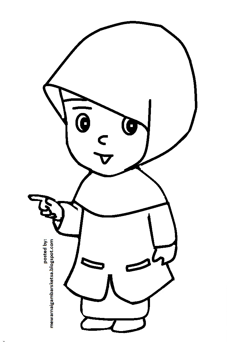 Mewarnai Gambar Mewarnai Gambar Sketsa Kartun Anak 