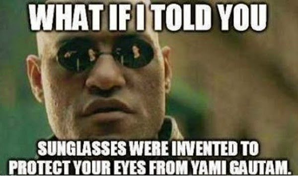 funny tweet on yami related to reason of evolution of sunglasses