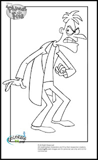 phineas and ferb dr heinz doofenshmirtz coloring pages
