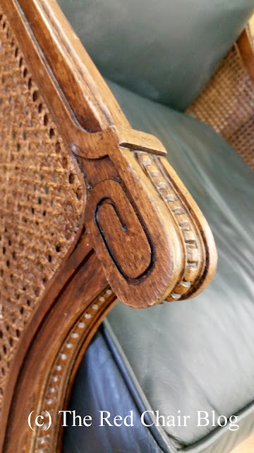 Cane chair detail from The Red Chair Blog