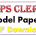 IBPS Clerk Model Papers Free Download PDF IBPS CLK 2017 Papers
