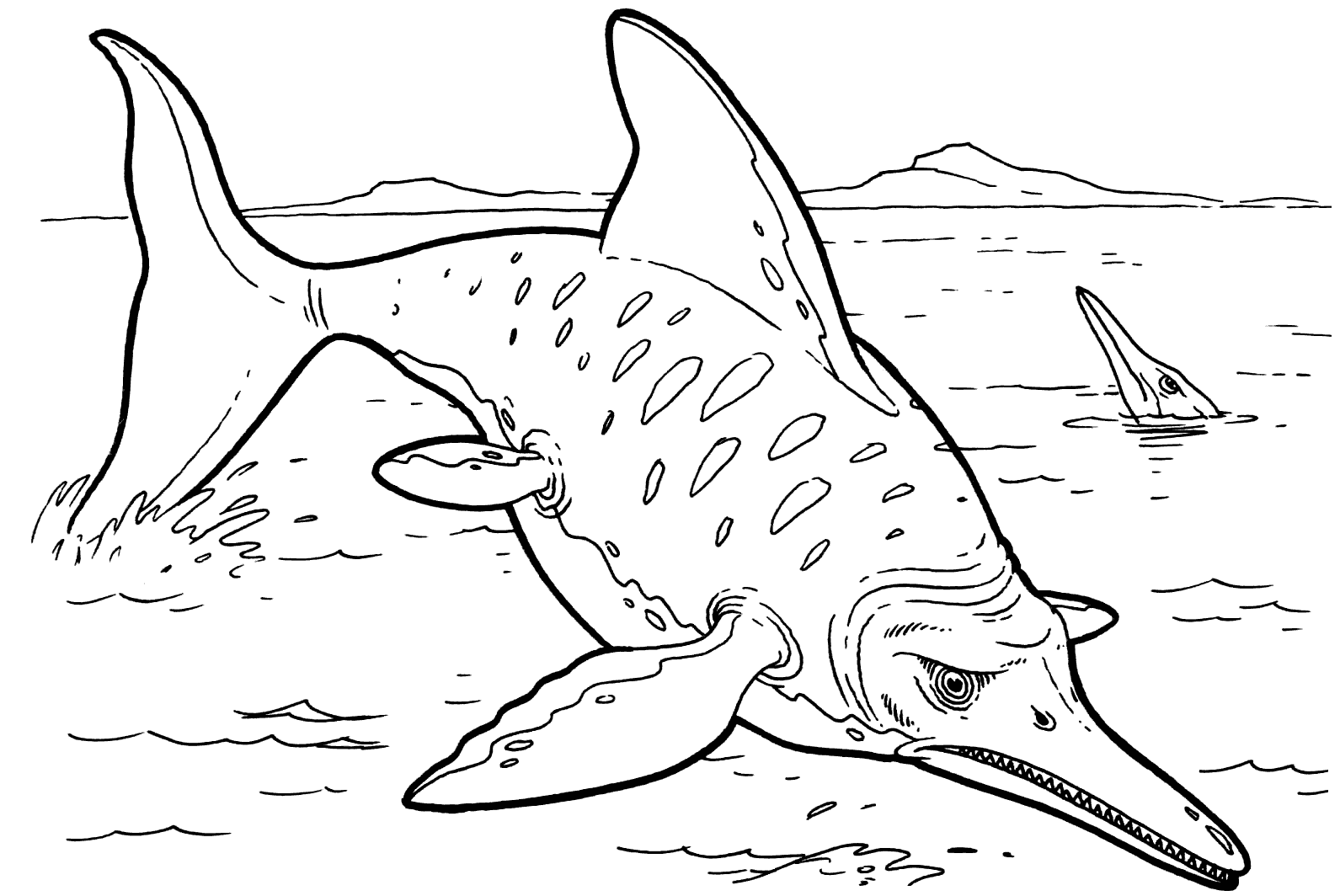 underwater dinosaurs coloring pages - photo #1