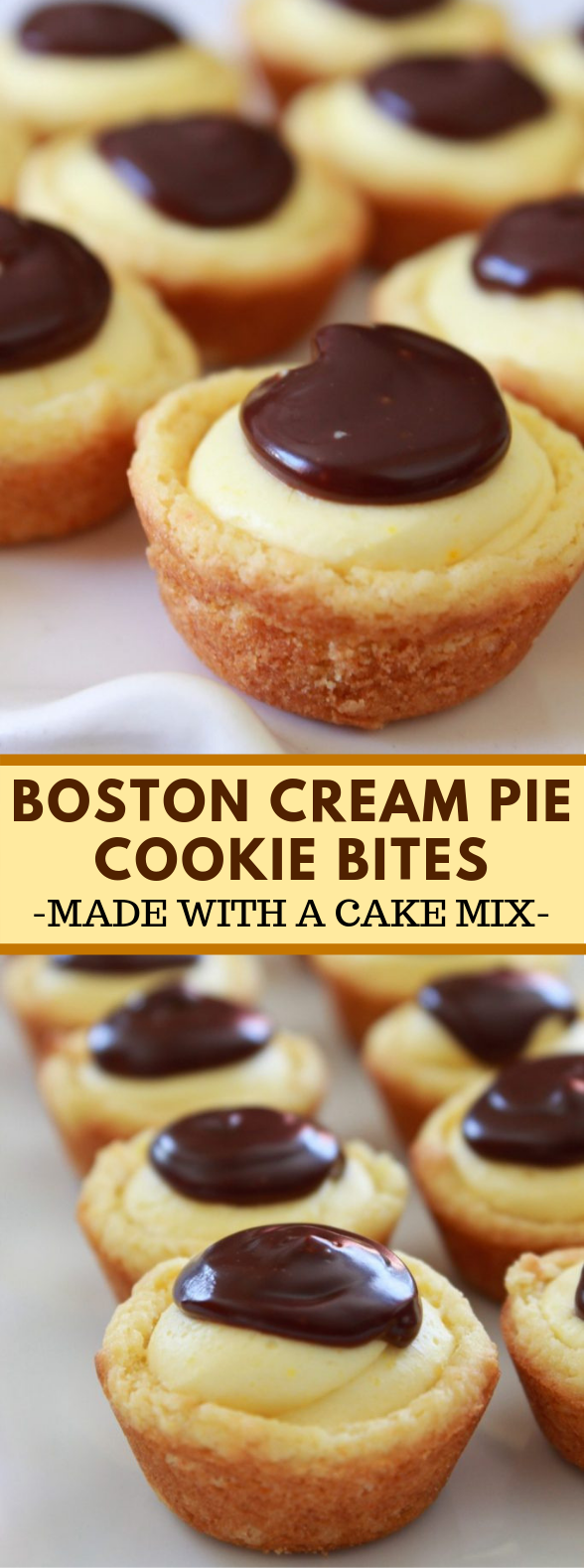 Boston Cream Pie Cookie Bites #dessert #homemade Boston Cream Pie Cookie Bites #dessert #homemade
