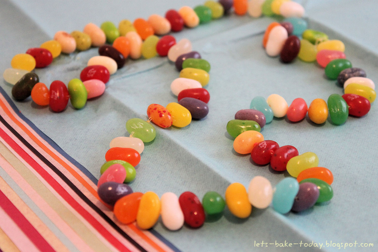 Let's bake today! Jelly Beans Cake!