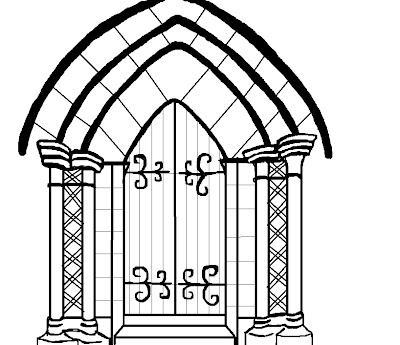 Rachel Tighe: Tablet drawings: Church door
