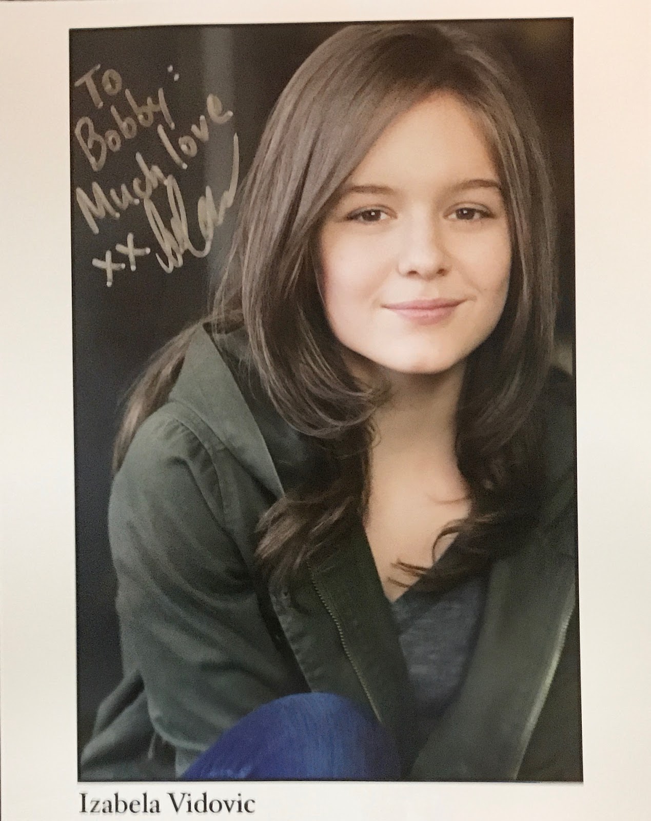The first autograph I received today was from Izabela Vidovic who stars in ...