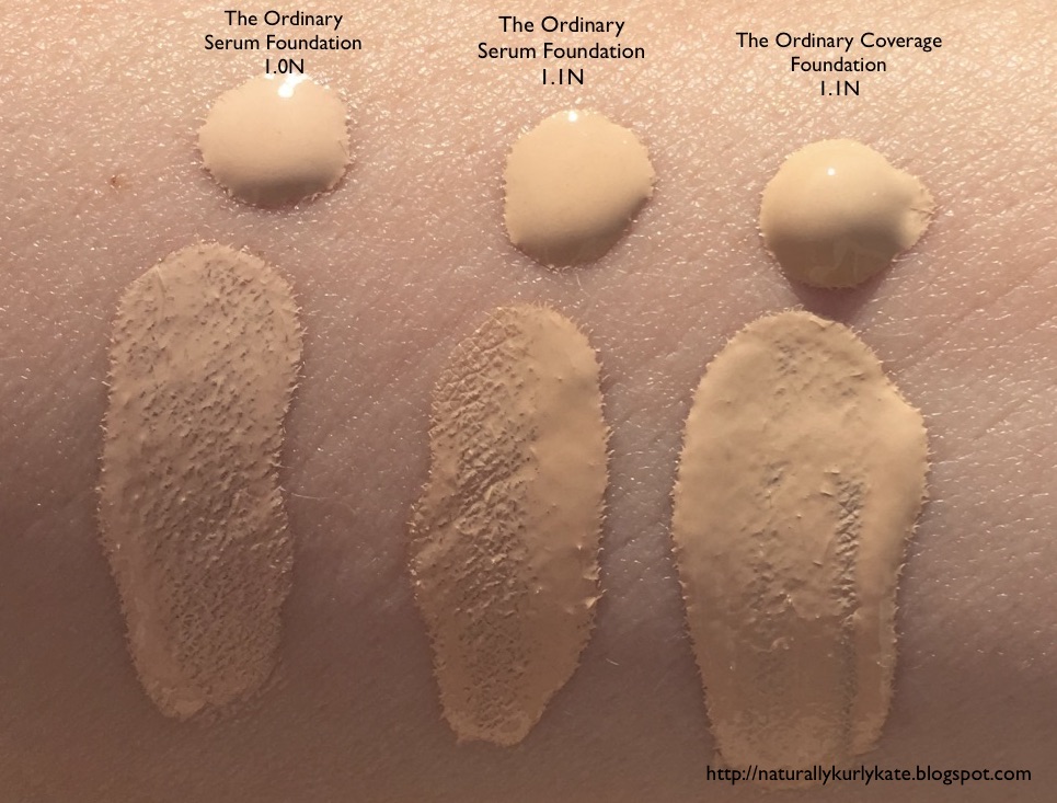 Naturallykurlykate The Ordinary Or Not So Ordinary Serum Foundation And Full Coverage Foundation First Impressions And Comparison Review