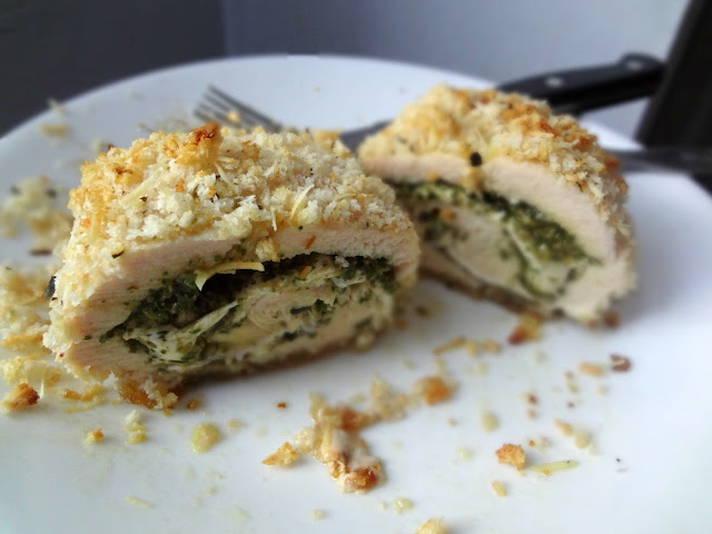 The Cooking Actress: Mozzarella Pesto Stuffed Chicken Breasts