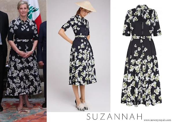 Countess of Wessex wore Suzannah peace lily shirt dress