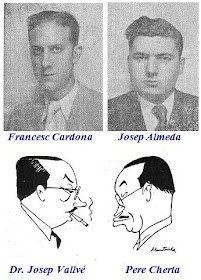 Francesc Cardona, Josep Almeda y las caricaturas del Dr. Josep Vallvé y Pere Cherta
