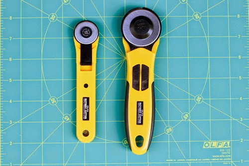 Olfa Ergonomic 45mm Rotary Cutter - Fabric Quilting Crafts 6.5 Yellow