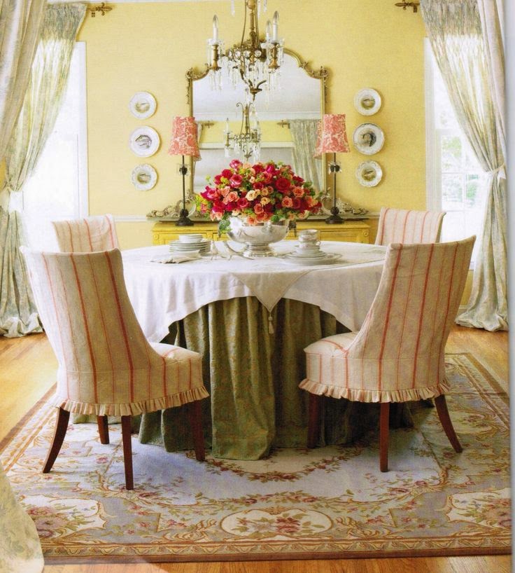 Eye For Design Decorate With Round, Skirted, Dining Room Tables